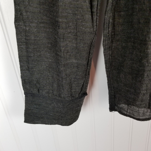 John Varvatos Men's XL Long Sleeve Pocket T Shirt Grey Wool Blend Exposed Hem - Picture 10 of 11